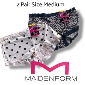 Maidenform Boyshort Microfiber Womens Underwear Lace Stretch Medium 6